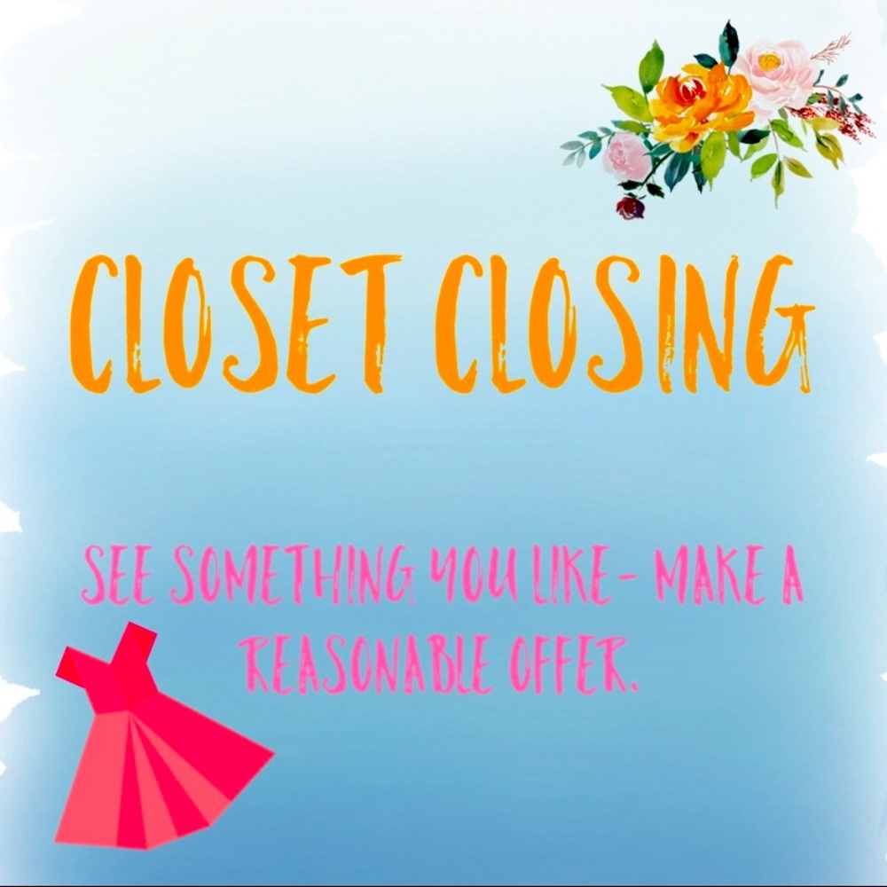 MOVING AND CLOSING CLOSET SOON